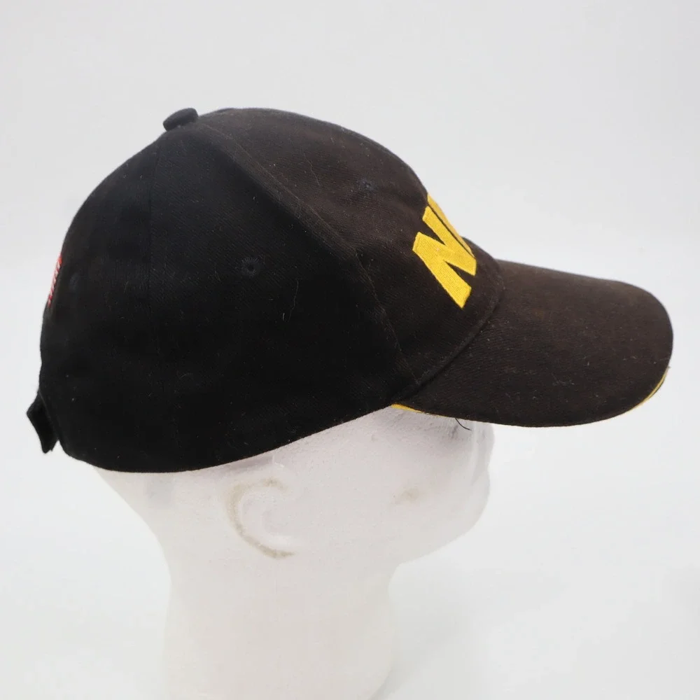 NRA Baseball Cap Black Yellow Embroidered Hat American Flag Adjustable‎ Cotton